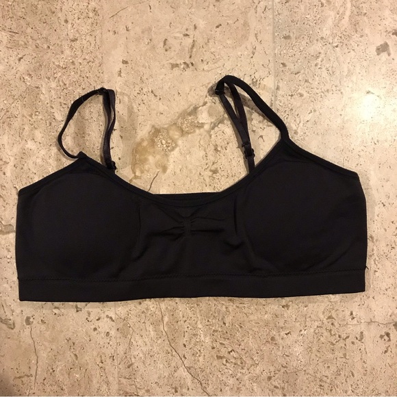 Two Pack Girls Gray and Black Training/Sports Bra Size S - Picture 3 of 4